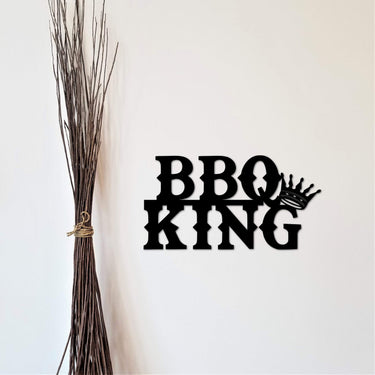 Bbq King Sign | Gift Idea for Him | Metal Patio or Porch Decor | Barbecue Decor | Father's Day Gift |Gift for Husband | Sign for the Deck